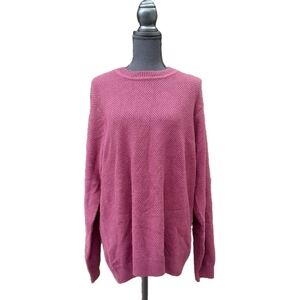 GAP Long Sleeve Seed Stitch Crew Neck Ribbed Cuffs Sweater (Port Royale) SIZE M